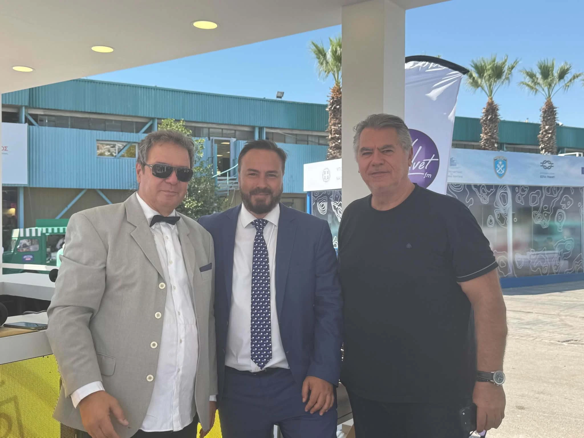 (αριστερά) Δήμος Βαρδάκης, Διαμαντής Γκολιδάκης, Παύλος Ανδρώνης