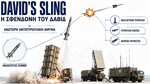 Διάγραμμα 3. David’s Sling — η αντιβαλλιστική διάσταση της Ασπίδας.