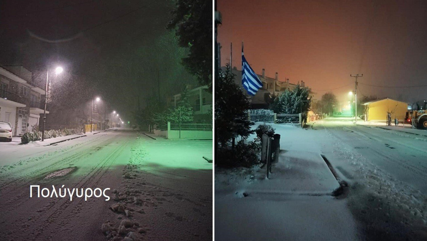 Το έστρωσε στην Κεντρική και τη Β. Χαλκιδική - Πού χρειάζονται αλυσίδες